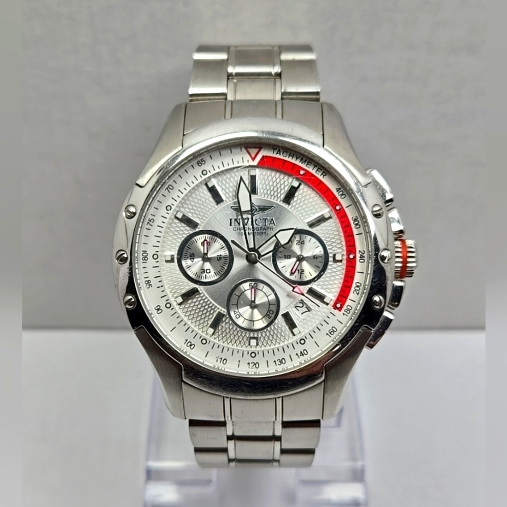 Invicta Men's 6190 II Collection Chronograph Stainless Steel Watch New Battery